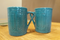Commande mugs turquoises personnalisés